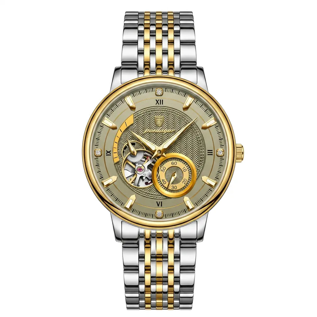 Automatik Uhren Herren Skelett Poedagar Chronos